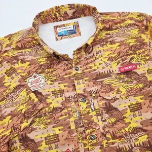 Magellan Outdoors Shiner Bock Shirt Mens XL Thirst For Adventure Fishing Graphic